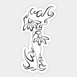 Flamed flower Sticker